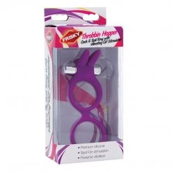 Frisky Penis Pleasure Throbbin Hopper Cock And Ball Ring With Vibrating Clit Stimulator