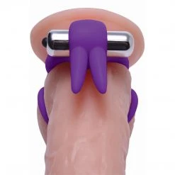 Frisky Penis Pleasure Throbbin Hopper Cock And Ball Ring With Vibrating Clit Stimulator