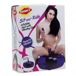 Frisky Sit-and-Ride Inflatable Seat With Vibrating Dildo - BDSM