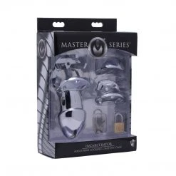 Master Series BDSM Incarcerator Adjustable Locking Chastity Cage