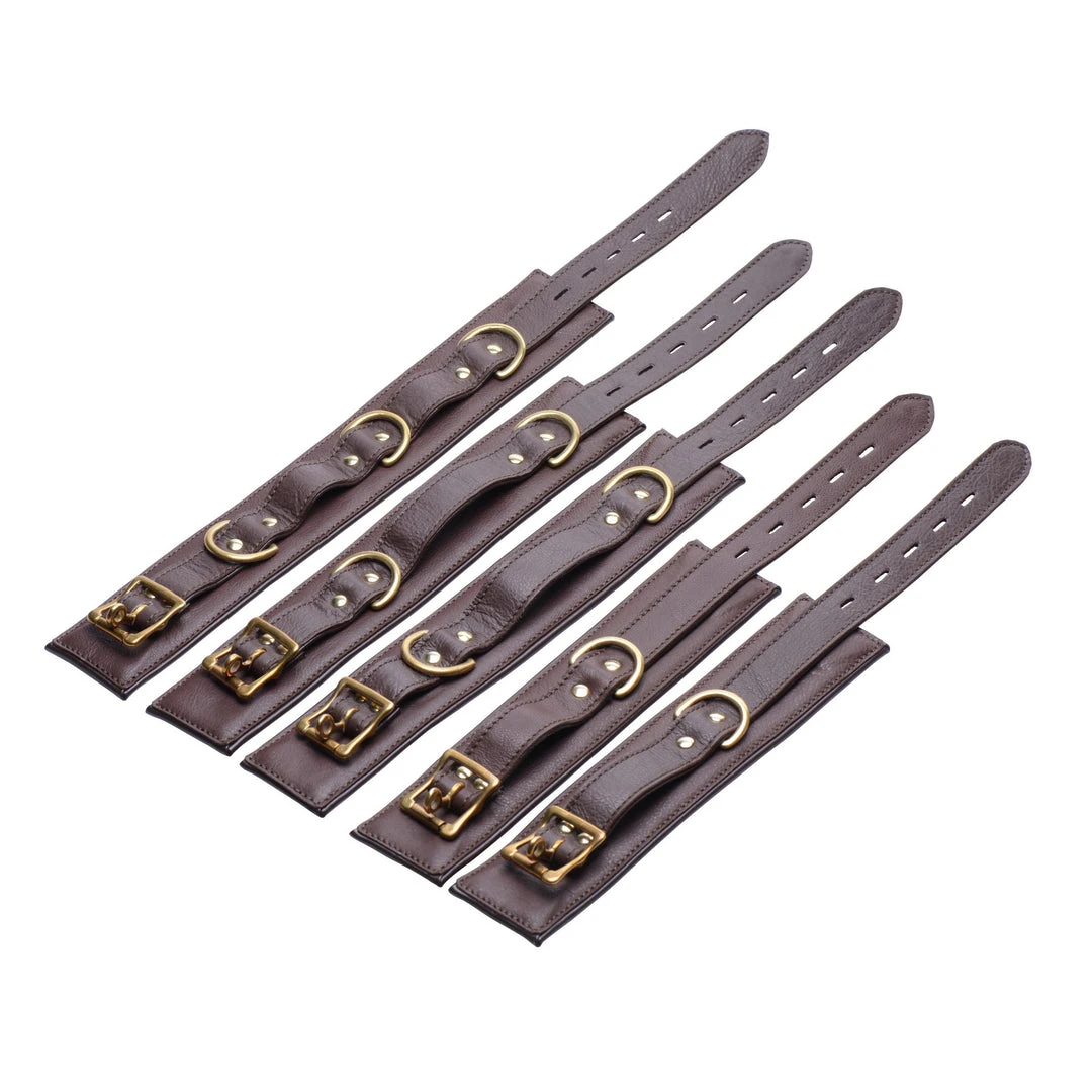 Strict Leather 5 Piece Locking Leather Bondage Set BDSM 2 Strict Leather 5 Piece Locking Leather Bondage Set BDSM