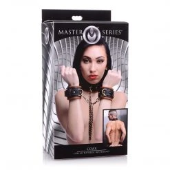 Master Series Coax Collar To Wrist Restraints BDSM
