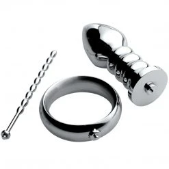 Zeus Electrosex Zeus Deluxe Series Voltaic For Him Stainless Steel Male E-stim Kit BDSM