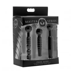 Master Series Dark Rods 3 Piece Silicone Penis Plug Set BDSM