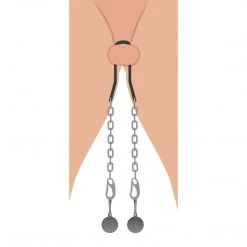 Master Series Hitch Metal Ball Stretcher With Chains BDSM