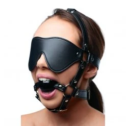 STRICT Blindfold Harness And Ball Gag