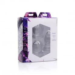 Prisms Erotic Glass Triplets 3 Piece Glass Anal Plug Kit Couples