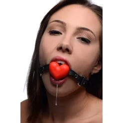 Frisky Heart Beat Silicone Heart Shaped Mouth Gag Couples