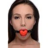 Frisky Heart Beat Silicone Heart Shaped Mouth Gag Couples