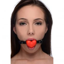 Frisky Heart Beat Silicone Heart Shaped Mouth Gag Couples