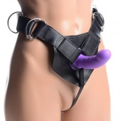 Strap U Flaunt Strap On With Purple Silicone Dildo Dildos & Strap-Ons