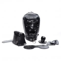 Master Series Muzzled Universal BDSM Hood With Removable Muzzle
