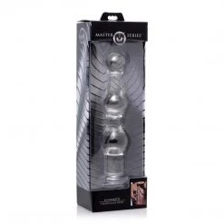 Master Series Mammoth 3 Bumps Glass Dildo BDSM