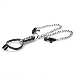 Master Series Degraded Mouth Spreader With Nipple Clamps BDSM