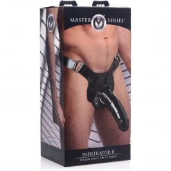 Master Series BDSM Infiltrator II Hollow Strap-On With 9 Inch Dildo
