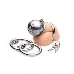 Master Series Exile Deluxe Locking Stainless Steel Confinement Cage BDSM