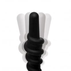 Prostatic Play Coiled Silicone Swirl Vibrating Anal Plug With Remote
