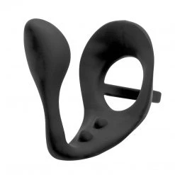 Prostatic Play Excursion Silicone Triple Stim Anal Plug With Cock And Ball Ring Penis Pleasure