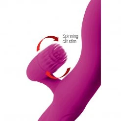 Inmi Whirl Silicone Rabbit Vibrator With Rotating Ticklers Vibrators