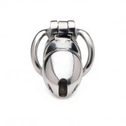 Master Series BDSM Rikers 24-7 Stainless Steel Locking Chastity Cage