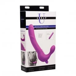 Strap U Royal Revolver Vibrating Strapless Silicone Strap On Dildo