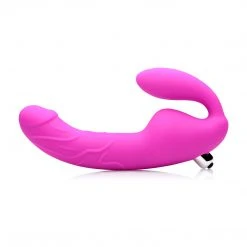 Strap U Royal Rider Vibrating Silicone Strapless Strap On Dildo