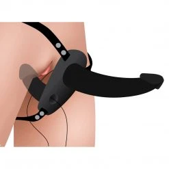 Strap U Power Pegger Silicone Vibrating Double Dildo With Harness Dildos & Strap-Ons