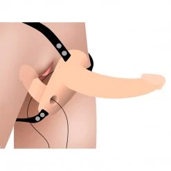 Strap U Power Pegger Silicone Vibrating Double Dildo With Harness Dildos & Strap-Ons