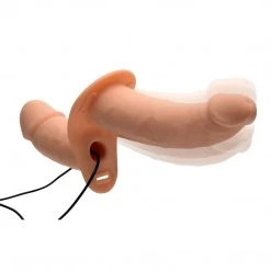 Strap U Power Pegger Silicone Vibrating Double Dildo With Harness Dildos & Strap-Ons