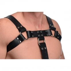 Strict Leather English Bull Dog Harness With Cock Strap BDSM