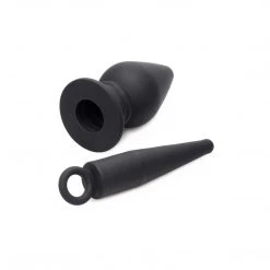 Master Series Plunged Silicone Hollow Plug With Insert 9 Master Series Plunged Silicone Hollow Plug With Insert