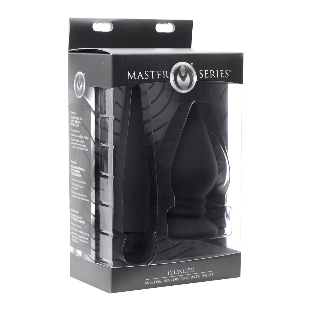 Master Series Plunged Silicone Hollow Plug With Insert 6 Master Series Plunged Silicone Hollow Plug With Insert