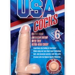 USA Cocks 6 Inch Ultra Real Dual Layer Suction Cup Dildo