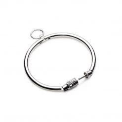Master Series Stainless Steel Combination Lock Slave Collar BDSM