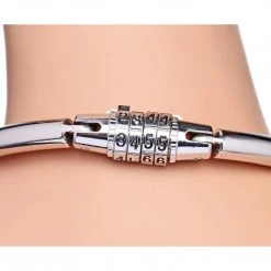Master Series Stainless Steel Combination Lock Slave Collar BDSM