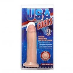 USA Cocks 9 Inch Ultra Real Dual Layer Suction Cup Dildo Without Balls