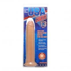 USA Cocks Dildos & Strap-Ons 13 Inch Ultra Real Dual Layer Suction Cup Dildo Without Balls