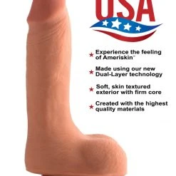 USA Cocks 7 Inch Ultra Real Dual Layer Suction Cup Dildo- Medium Skin Tone Dildos & Strap-Ons