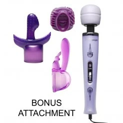 Wand Essentials Vibrators Turbo Pleasure Wand Kit With Free Attachment