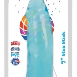 Lollicock 7 Inch Slim Stick With Balls Grape Ice Dildo