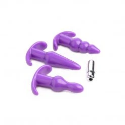Trinity Vibes 4 Piece Vibrating Anal Plug Set-