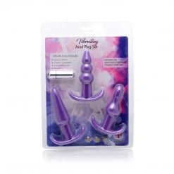 Trinity Vibes 4 Piece Vibrating Anal Plug Set-