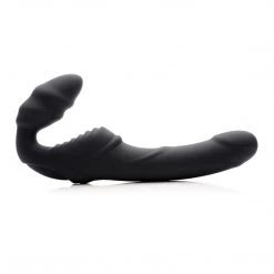 Strap U Dildos & Strap-Ons Slim Rider Ribbed Vibrating Silicone Strapless Strap On