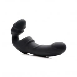 Strap U Dildos & Strap-Ons Slim Rider Ribbed Vibrating Silicone Strapless Strap On
