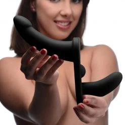 Strap U Dildos & Strap-Ons Double Take 10X Double Penetration Vibrating Strap-on Harness -