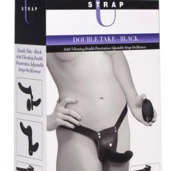 Strap U Dildos & Strap-Ons Double Take 10X Double Penetration Vibrating Strap-on Harness -