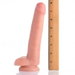 Easy Entry 8 Inch Slim Dildo With Balls-