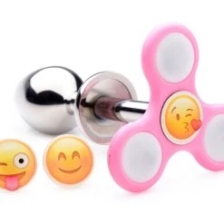 Frisky Anal Light Up Emoji Fidget Spinner Butt Plug
