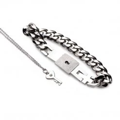 Master Series Chained Locking Bracelet And Key Necklace 10 Master Series Chained Locking Bracelet And Key Necklace