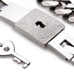 Master Series Chained Locking Bracelet And Key Necklace 12 Master Series Chained Locking Bracelet And Key Necklace